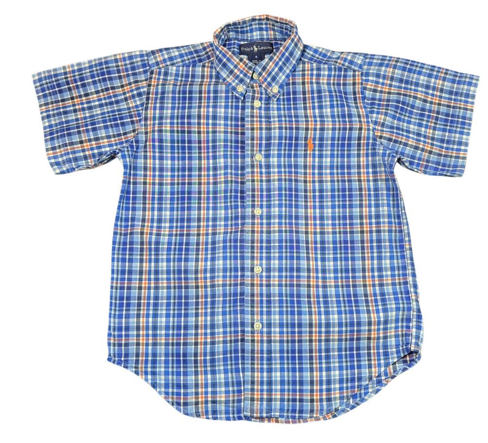 Polo Ralph Lauren Boys Plaid Stretch Cotton Shirt Size 6